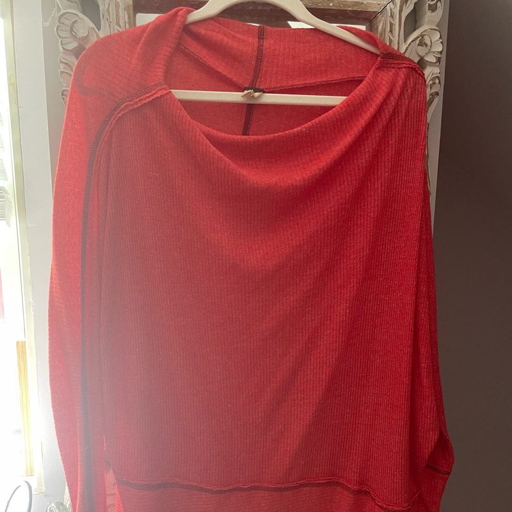 Orange boat neck FP tunic